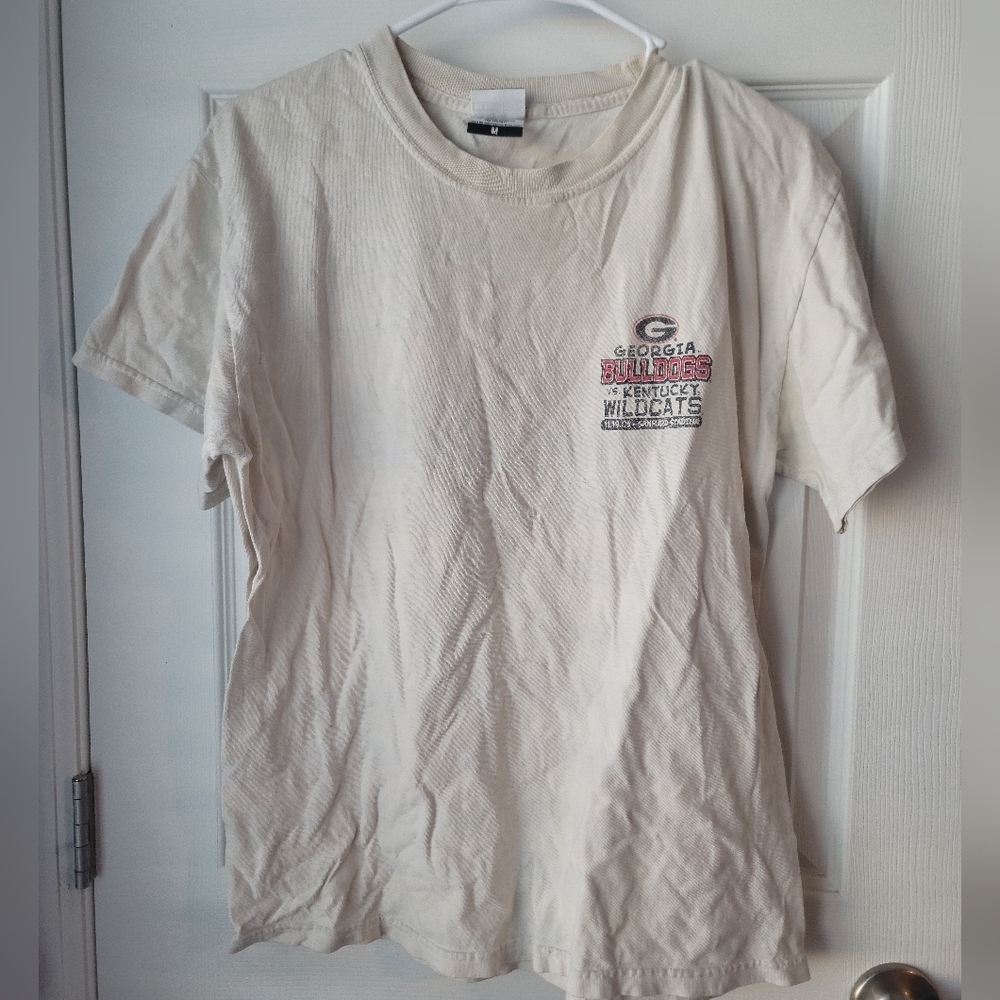 Vintage 2005 Georgia vs.Kentucky At Stanford Stadium Short Sleeve Crew Neck SZ M